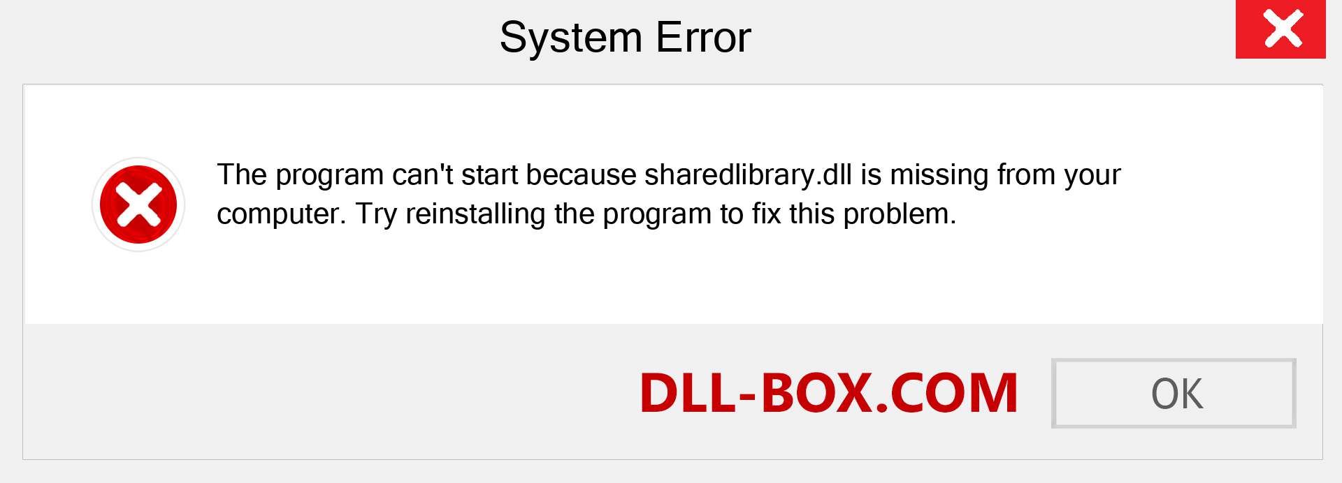  sharedlibrary.dll file is missing?. Download for Windows 7, 8, 10 - Fix  sharedlibrary dll Missing Error on Windows, photos, images